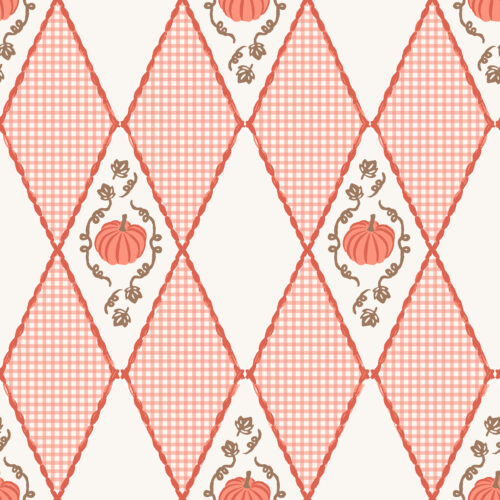 Vivie & Ash - Pumpkin Vine Diamond Gingham Orange