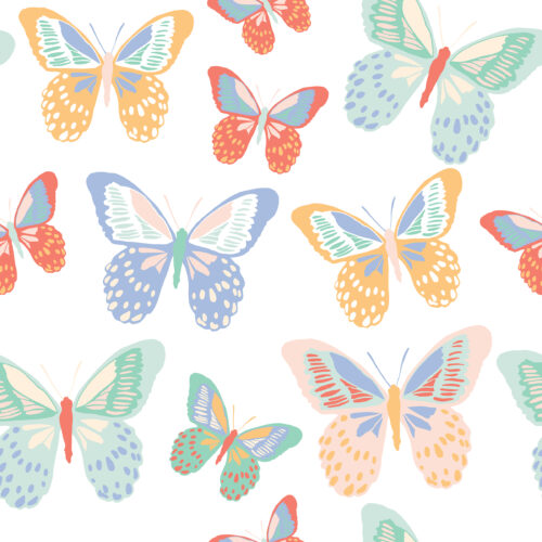 Indy Bloom Designs - Rainbow Butterflies 8x8
