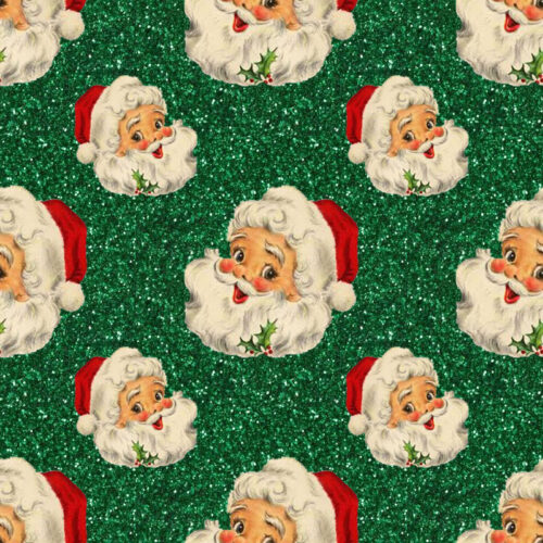 Retro santa glitter