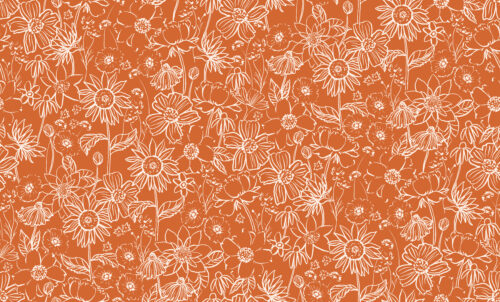 Indy Bloom Designs - Scarlet Autumn Sketch In Pumpkin (1)