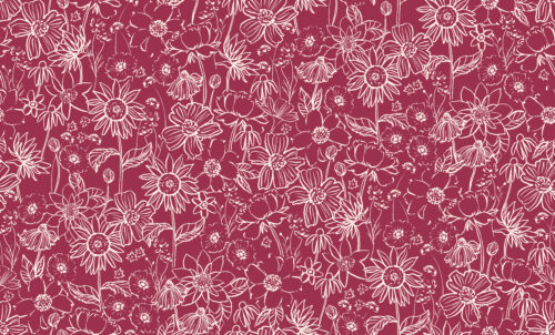Indy Bloom Designs - Scarlet Autumn Sketch In Ruby