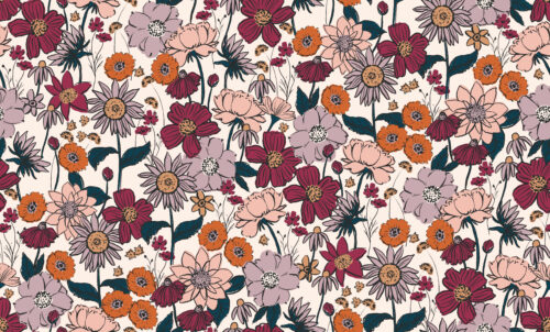 Indy Bloom Designs - Scarlet Autumn In Ivory