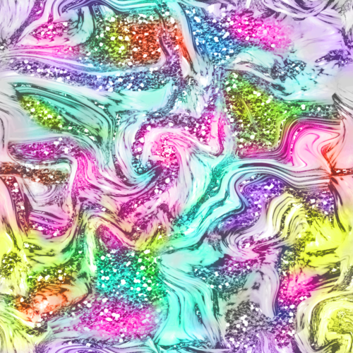 rainbow glitter stone