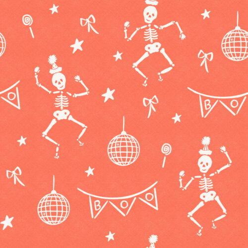 Vivie & Ash - Skeleton Party Orange Linen