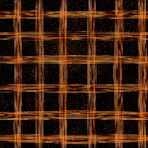 Lindsay Anne - Spooky Lane Plaid   Pumpkin Glow
