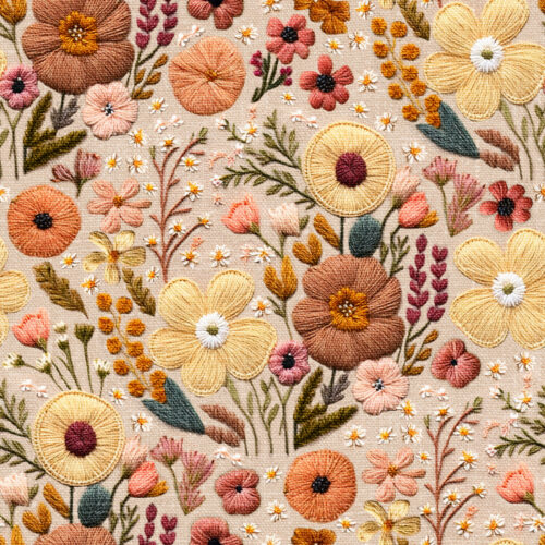Spring flora lembroidery
