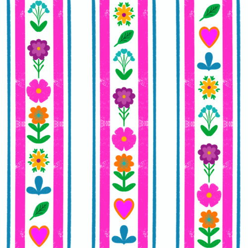 Spring in to Summer - Stripy Floral