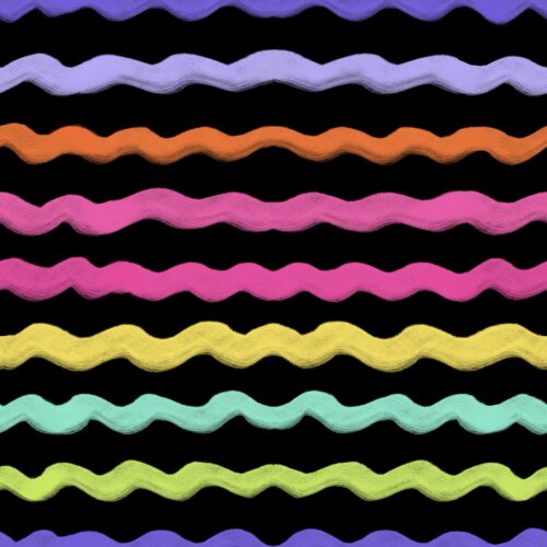 Lindsay Anne - Sugar Wavy Stripe Black