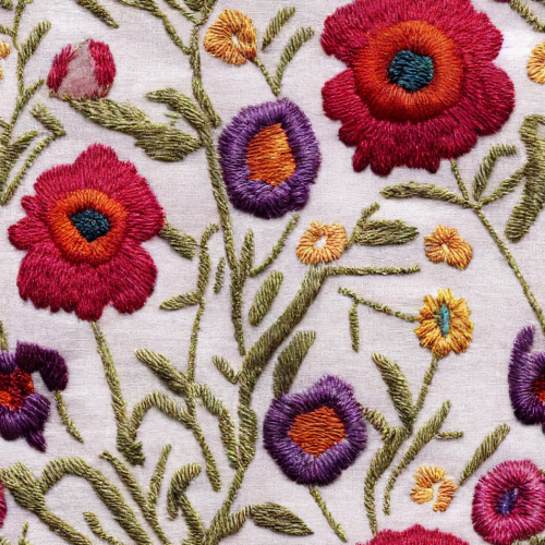 Summer Meadow Embroidery 4×4