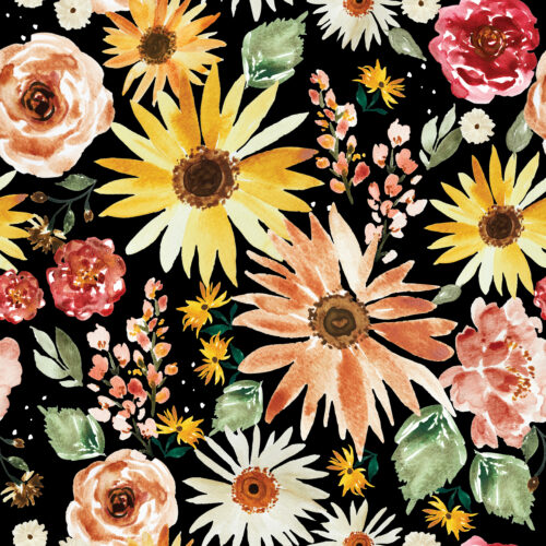 Indy Bloom Designs - Sunflower Parade Black Jumbo 01