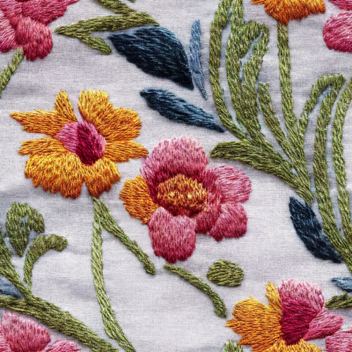 Sunset Floral Embroidery 4×4