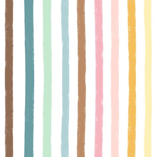 Lindsay Anne - Sweet Faded Stripe White Multi Pink