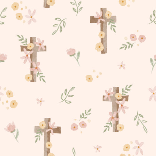 TMM Floral Easter crosses blush