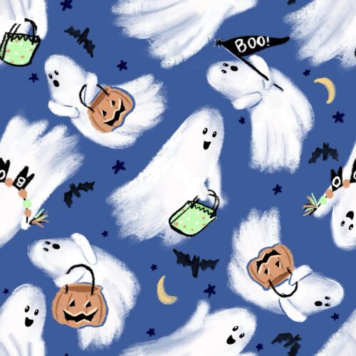 Lindsay Anne - Trick Or Treat Ghosts Blue