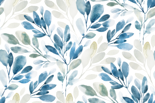 Sara Swanson - Watercolor Sprigs Blue Jumbo