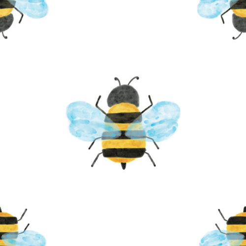 Seamless Gal - Watercolor Bee