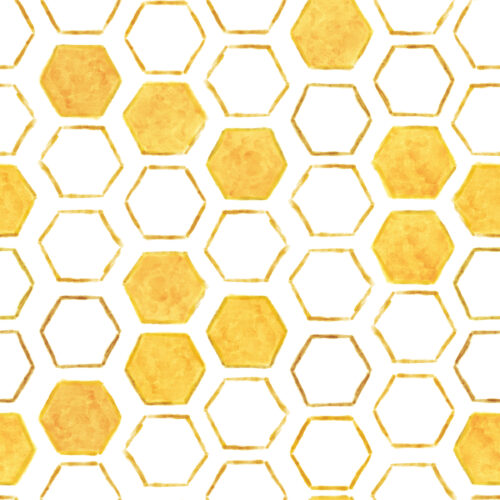 Seamless Gal - Watercolor Honeycomb