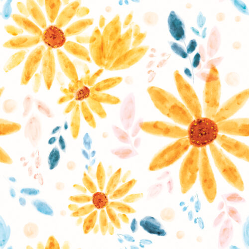 Seamless Gal - Watercolor Sunflowers