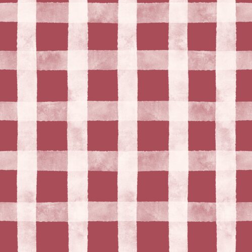 Watercolorginghammutedbrickred