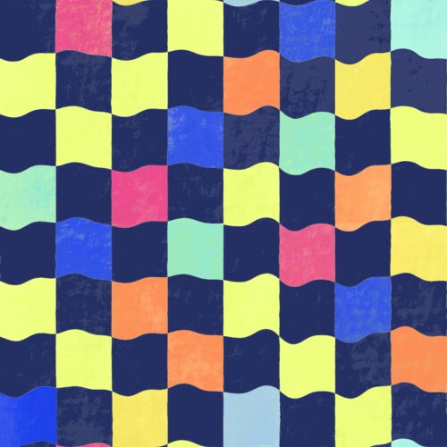 Lindsay Anne - Wavy Checker Multi Navy