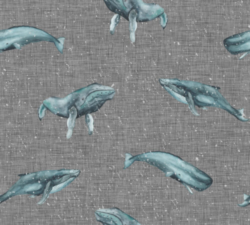 Whales on linen