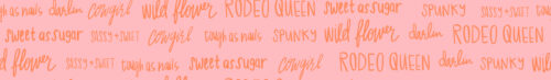 Indy Bloom Designs - Wildflower Words In Bubblegum