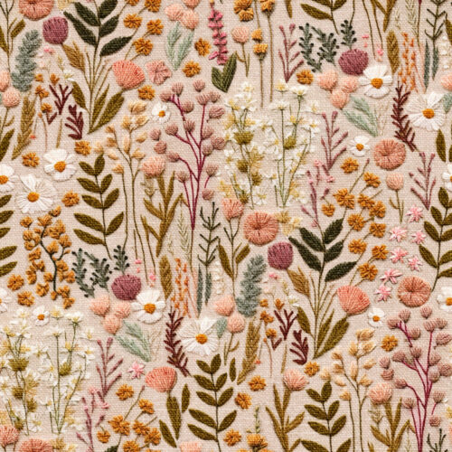 Wildflower meadow embroidery