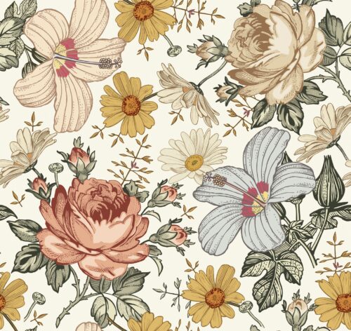Blue Vintage Floral