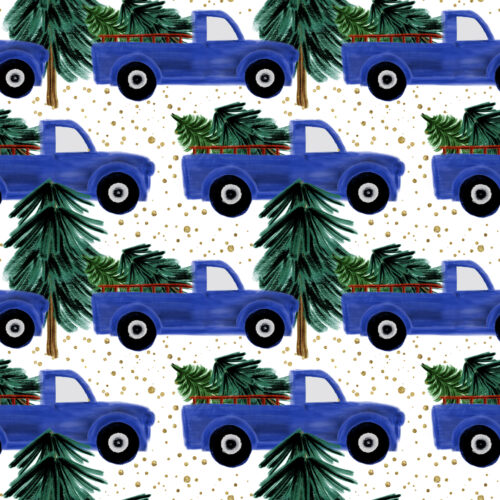 Christmas Blue Truck