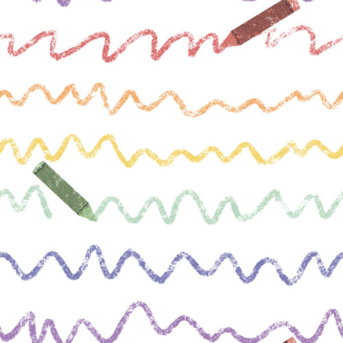 crayon stripes 6×6