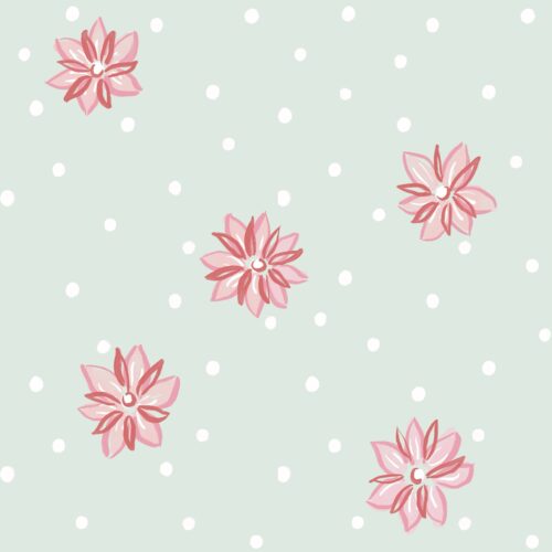 Lindsay Anne - Poinsettia Sprinkle   Frosted Mint