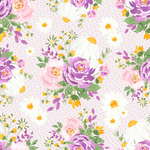 purple daisy floral 8×8