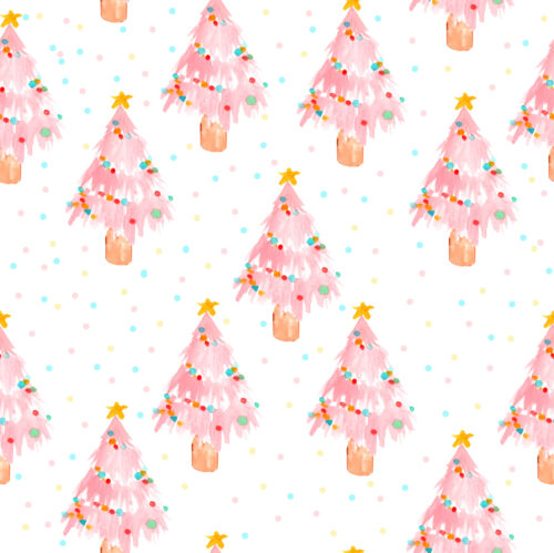 Pink christmas trees