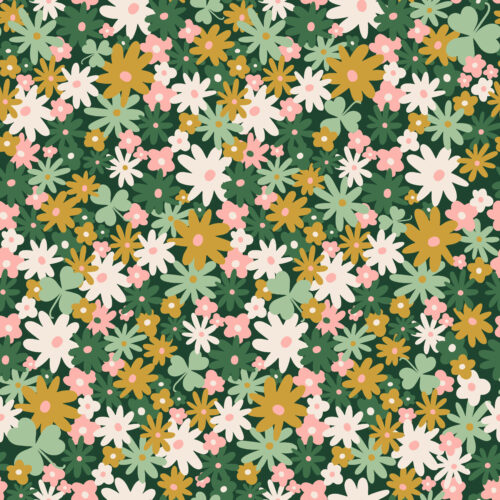 shamrock ditsy floral green