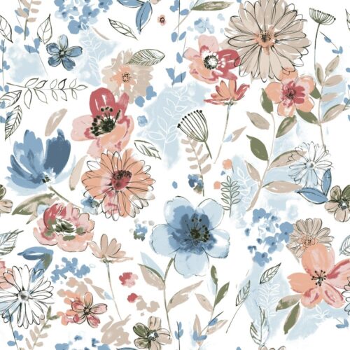 blue floral