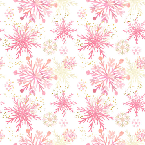 Snowflake Pink and Gold