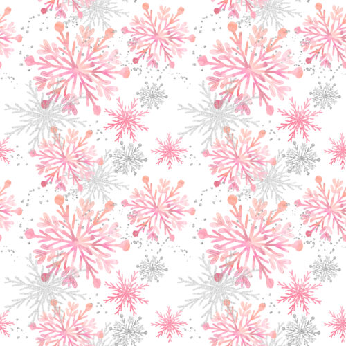 Snowflake Pink and Silver