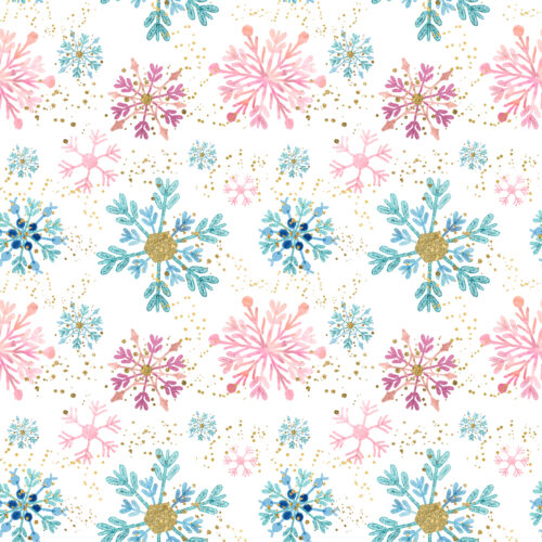 Snowflake Blue and Pink