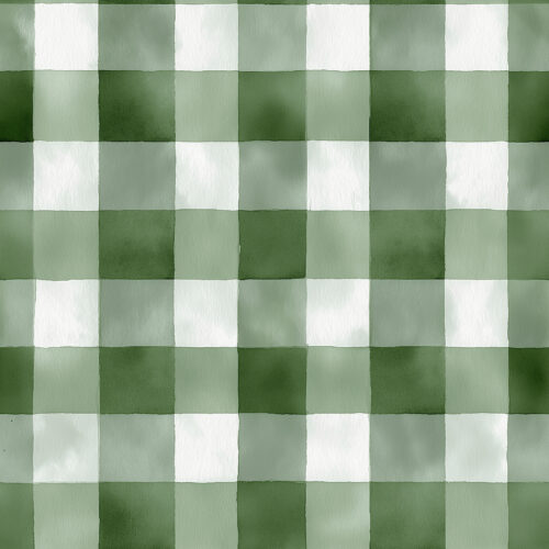 Watercolor Green Plaid