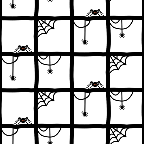 Hey Cute Design - Spider Grid 20 In Repeat