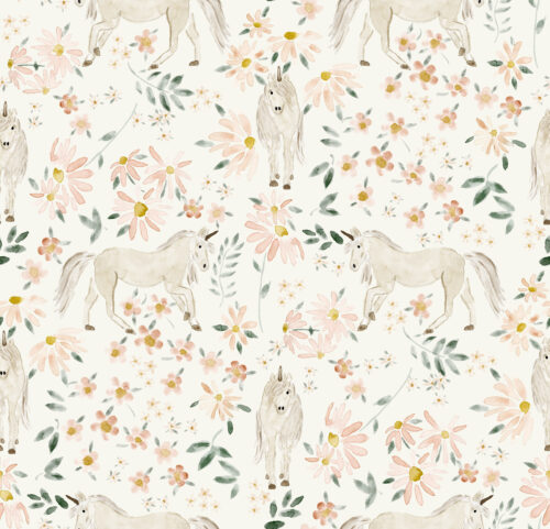 springtime unicorns soft white