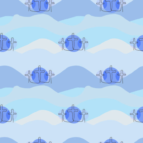 Three Crosses Blue