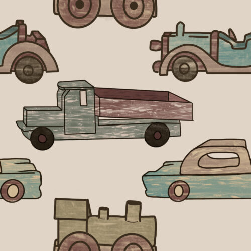 Wooden Cars Tan