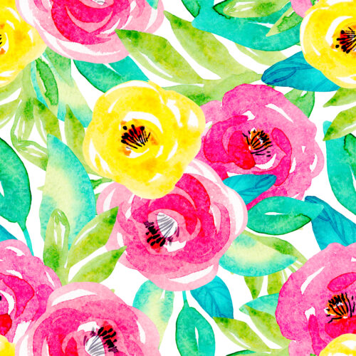 Yellow pink watercolor