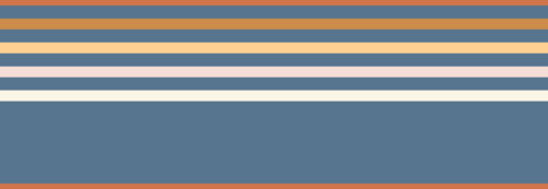 8x2 Autumn Joy Retro Stripe Blue
