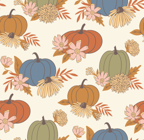 Autumn Joy Flower Pumpkins Multi