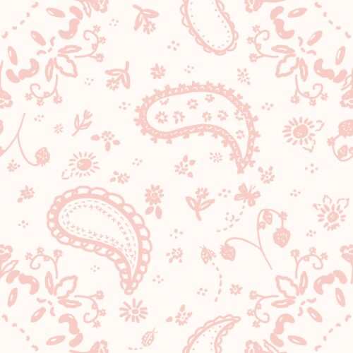 Bandana Pink on Cream