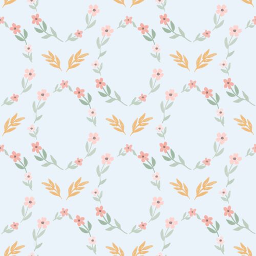 Light blue floral frames