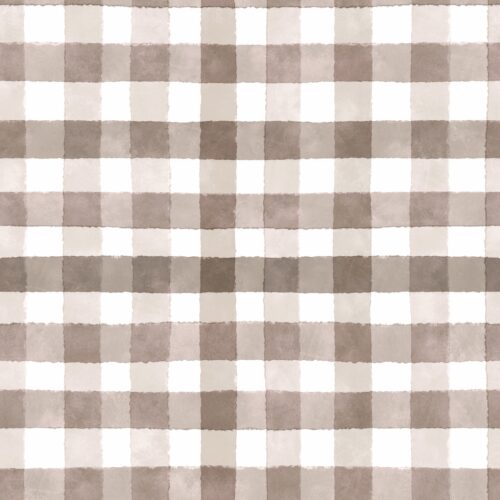 Watercolor gingham brown