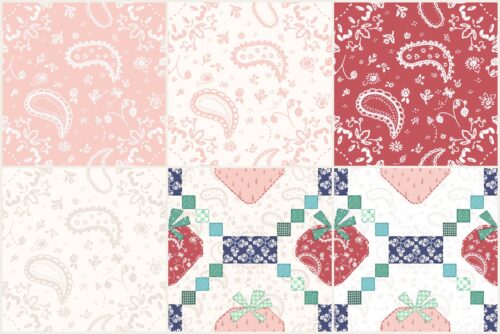 Strawberry Quilt Bandana